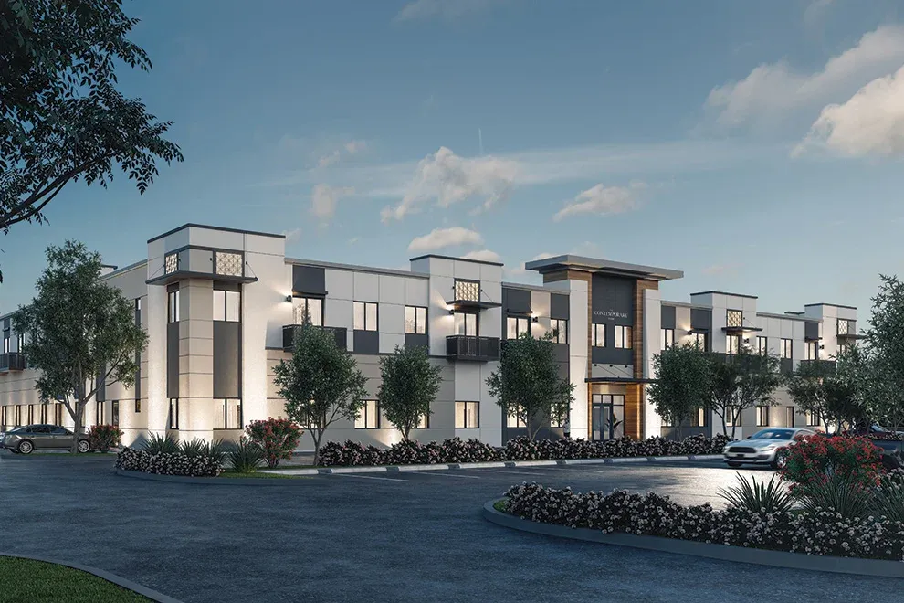 Exterior of The Contemporary senior living community